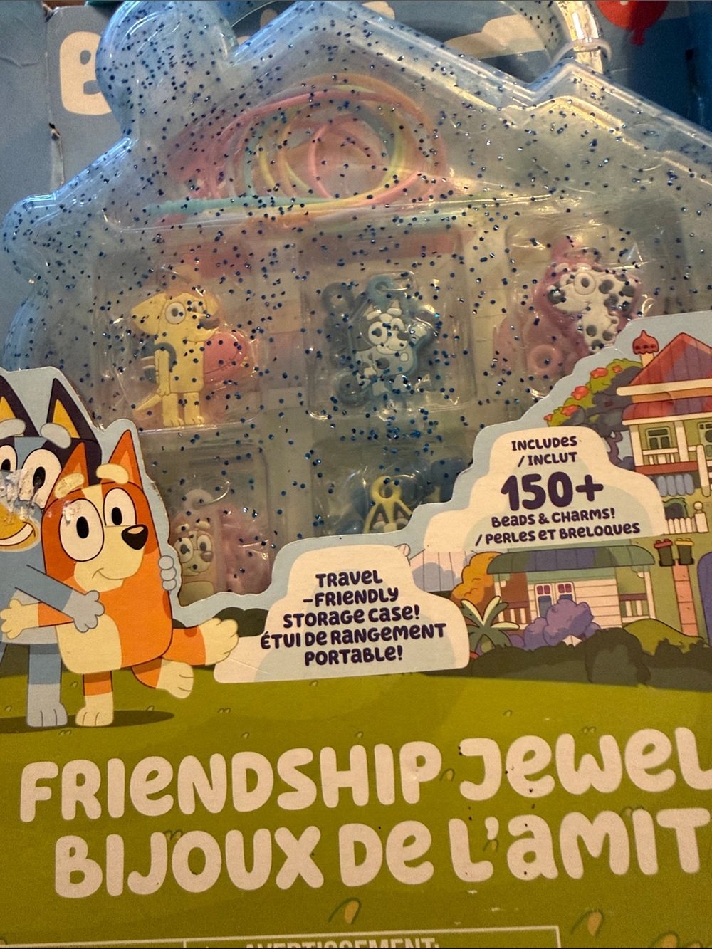 Blue and Yellow Kids Friendship Jewelry Kit with Travel Case